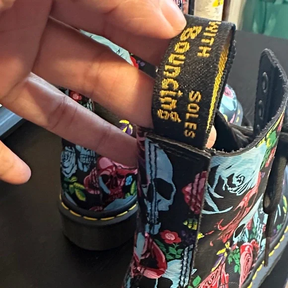 Floral Dr. Martens Combat Boots - Picture 3 of 8